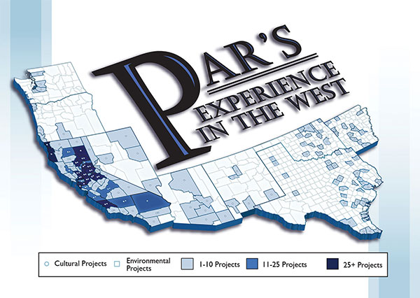  Map of PAR's experience in the West